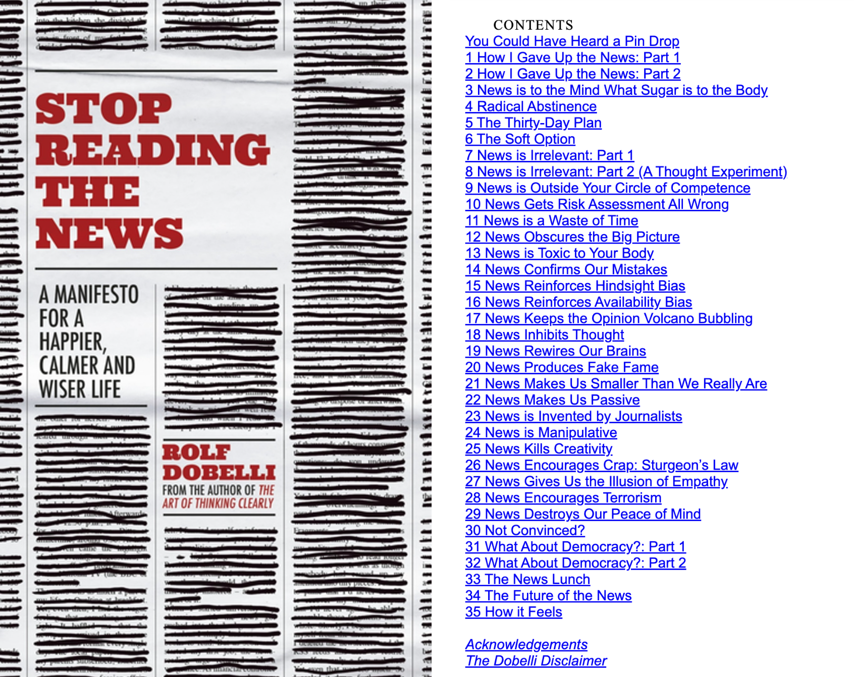 Stop reading the News
